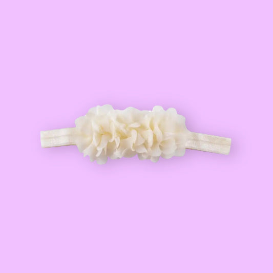 Flower headband white
